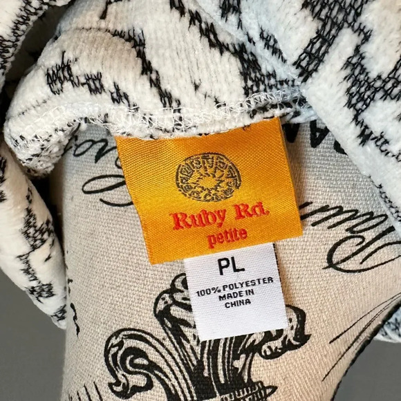 Womens Ruby Rd. Mint Condition Floral Side Button Cowl Neck Tunic - Picture 3 of 3